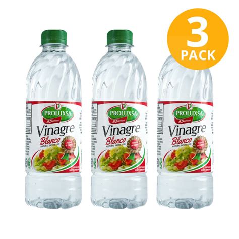 Vinagre Blanco Proluxsa 473 Ml Pack De 3 Superunico El