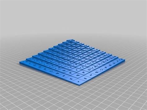 Braille Multiplication Table 10x10 3d Print Model