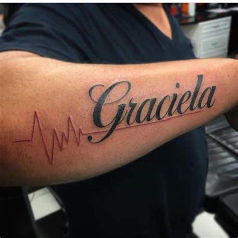 Nice placement for a name. 110 Memorable Name Tattoo Ideas - Wild Tattoo Art