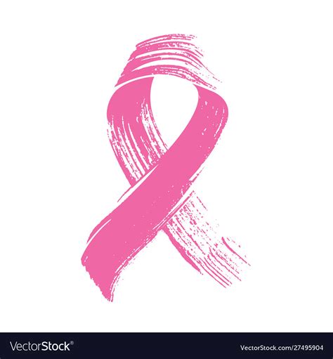 Pink Ribbon World Breast Cancer Awareness Vector Image