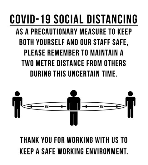 Workplace social distancing sign : chch