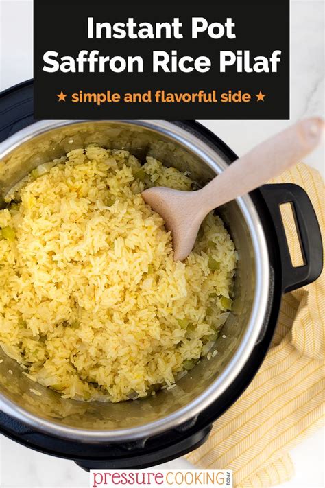 Instant Pot Rice Pilaf Made With A Beautiful Saffron Broth Toasted