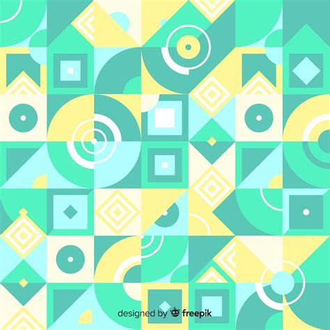 Free Vector Colorful Geometric Shapes Mosaic Background