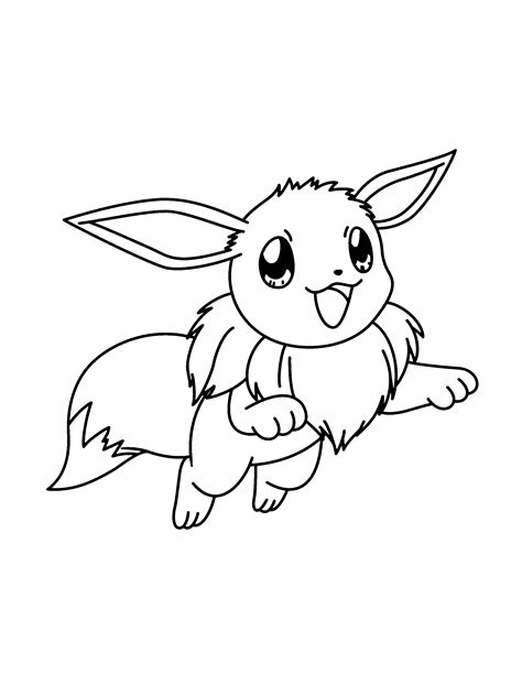 Coloriage Evoli Pokemon à Imprimer