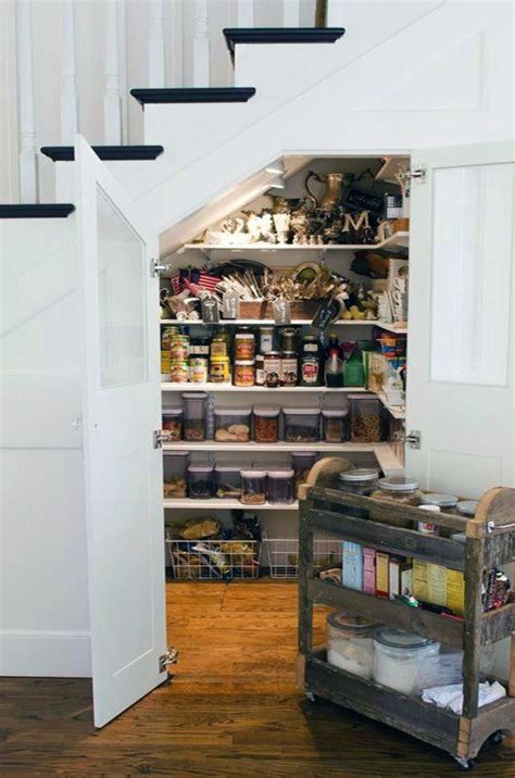 Want to organize your pantry but don't know where to begin? under stairs pantry | Kitchen under stairs, Stairs in kitchen, Staircase storage