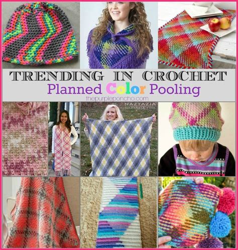 Trending In Crochet Planned Color Pooling The Purple Poncho Free