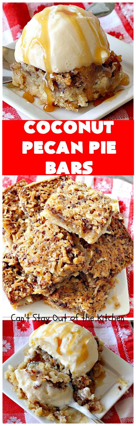 Sprinkle pudding mix over pineapple. Coconut Pecan Pie Bars - Can't Stay Out of the Kitchen