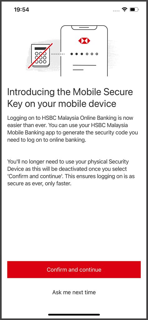 Mobile Secure Key Online Banking Security Hsbc My Amanah