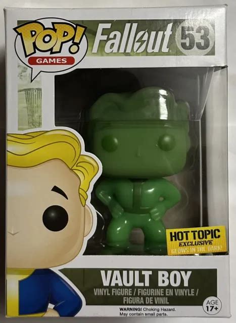 Funko Pop Fallout 53 Vault Boy Glow In The Dark Hot Topic Exclusive