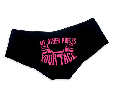 My Other Ride Is Your Face Panties Naughty Funny Sexy Biker Babe Chick Bachelorette Party T