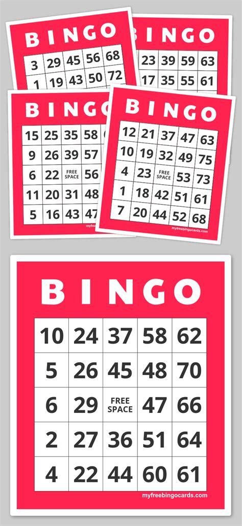 Set Of Bingo Cards