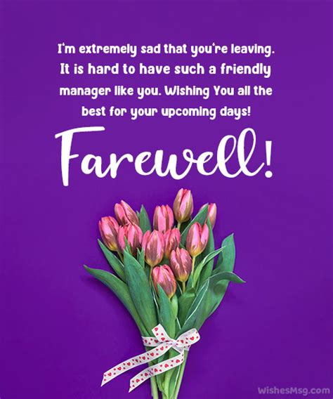 Farewell Messages To Boss Goodbye Wishes Wishesmsg