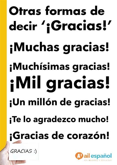 ¡otras Formas De Decir Gracias Learning Spanish Spanish Language