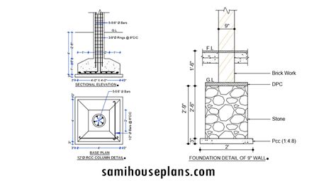 How To Read Circular Column Foundation Drawing Design Of Foundation