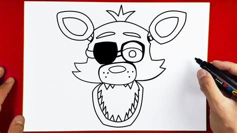 How To Draw Foxy From Five Nights At Freddy Youtube