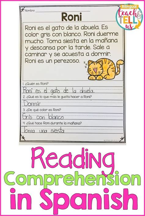 Comprensión de lectura Reading Comprehension in Spanish Lectura de