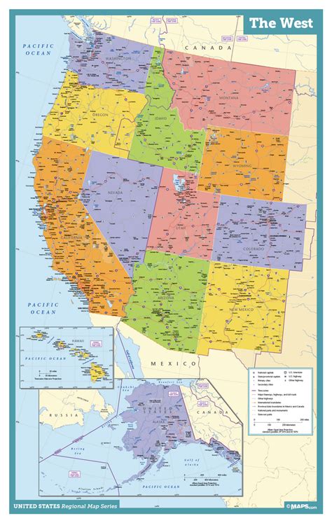 Map Of The West Coast Of The United States World Map