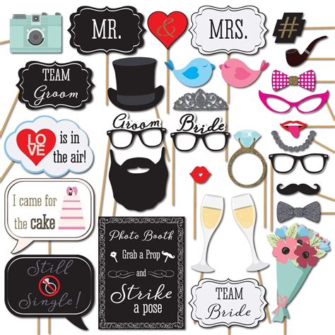 Party Propz Bride To Be Props 31 Pcswedding Photobooth Propsspinster Photo Props