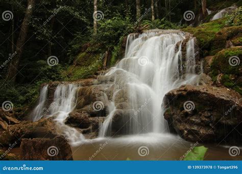 Beautiful Waterfall In The Morning Stock Photo Image Of Ability
