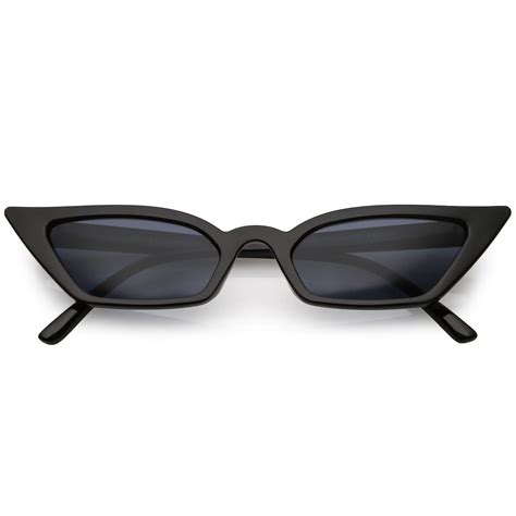Womens 90s Thin Retro Pointed Cat Eye Sunglasses C571 Cat Eye Sunglasses Black Women