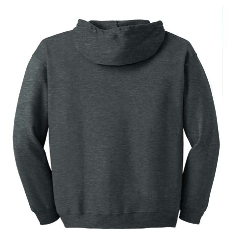 Gildan 18600 Heavy Blend Full Zip Hooded Sweatshirt Dark Heather Grey