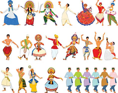 Best Indian Dance Illustrations Royalty Free Vector Graphics And Clip