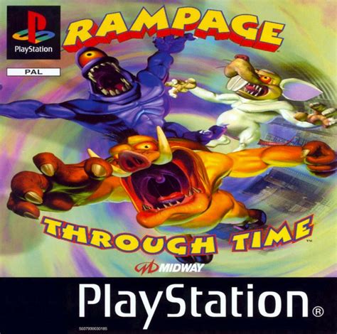 Rampage Through Time 2000 Playstation Box Cover Art Mobygames