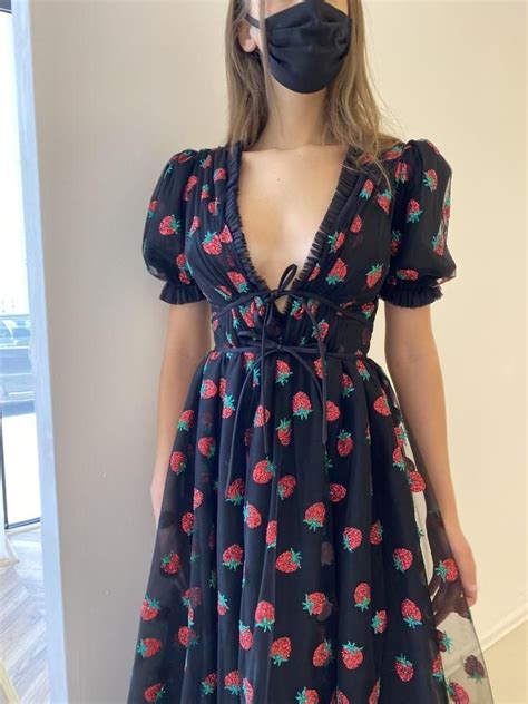 Strawberry Midi Dress Black Dresses Black Midi Dress Turner Dress