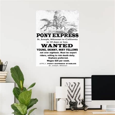 Pony Express Advertisement Poster Zazzle