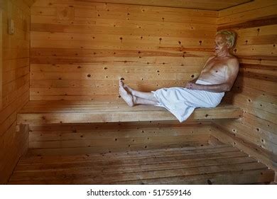 Mature Man Relaxing Sauna Stock Photo Shutterstock