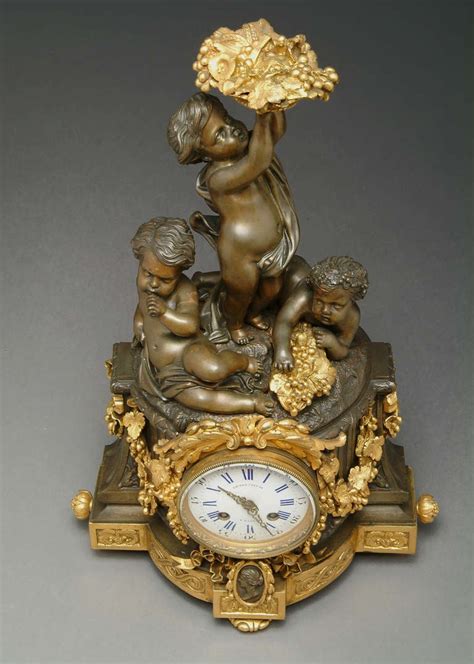 Antique French Figural Clock By Raingo Freres Paris At 1stdibs