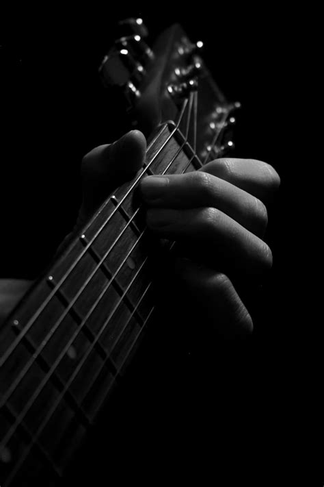 Hd Wallpaper Grayscale Photography Of Person Playing Guitar Acoustic