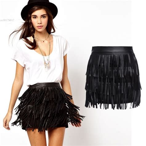 New Women Short Skirts Female High Waist Faux Leather Skirt With