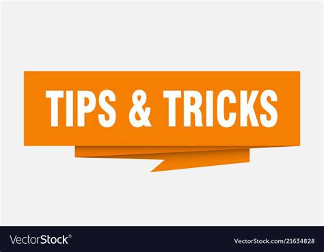 Tips Tricks Royalty Free Vector Image Vectorstock