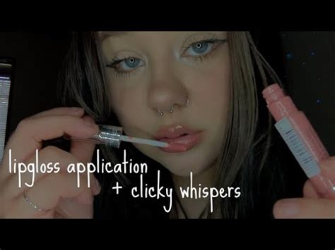 Asmr Lipgloss Application Wet Mouth Sounds Clicky Whispers
