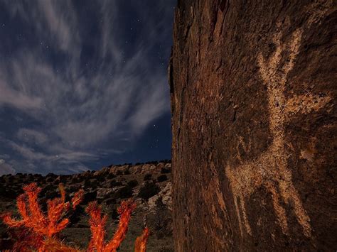Petroglyph Picture Night Sky Photo National Geographic Photo Of