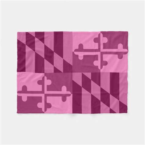 Maryland Flag Monochromatic Blanket Hot Pink