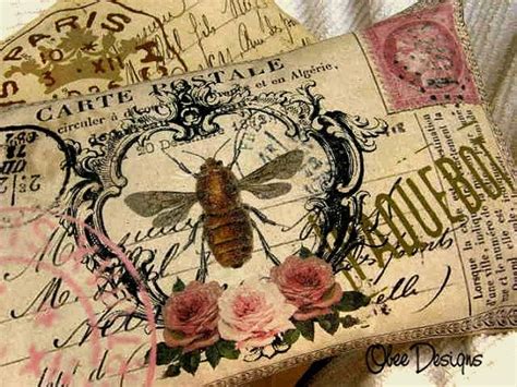 Vintage French Bee Vintage French Crested Bee Postcard Bee Art