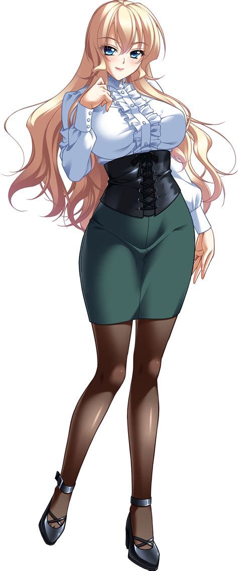 Safebooru 1girl Arm At Side Blonde Hair Blue Eyes Blush Breasts Closed Mouth Corset Female