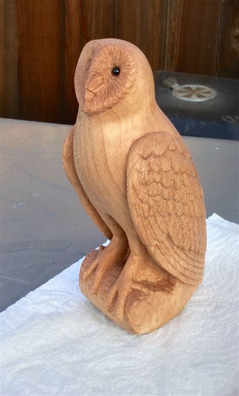 This Is My First In The Round Carving He Is A Barn Owl My Daughter