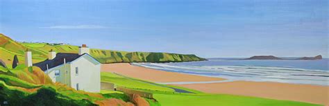 Gower Wales Paintings With Images Landscape Artist Rise Art Painting