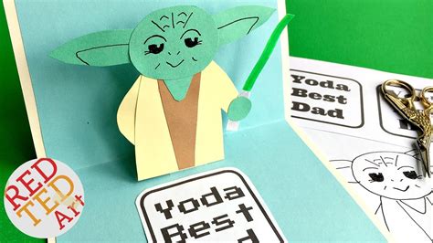 Easy Pop Up Fathers Day Card 3d Yoda Card Diy Star