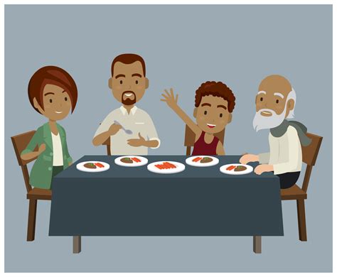 To search on pikpng now. Family On Dinner Table - Download Free Vectors, Clipart ...