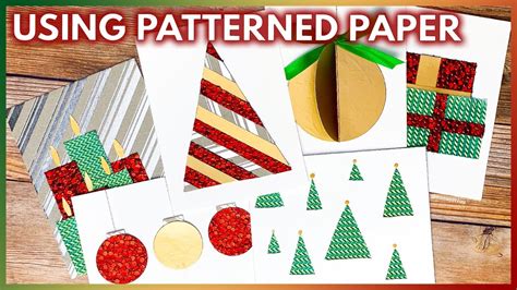 Diy Christmas Cards Using Patterned Paper Easy Holiday Cards Youtube