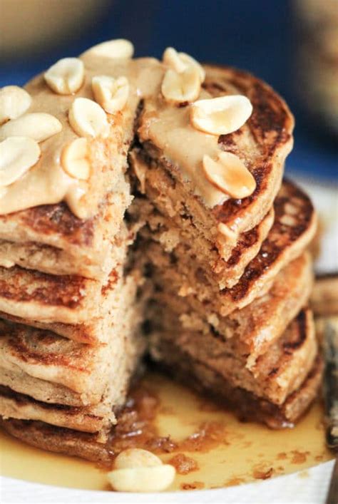 Not all desserts are unhealthy and packed with calories. Desserts With Benefits Healthy Peanut Butter Pancakes recipe (sugar free, low fat, high protein ...