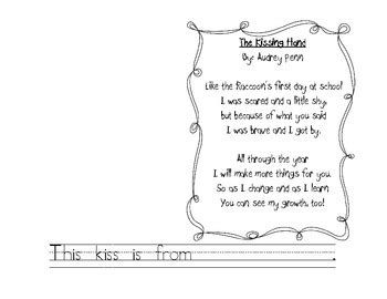 Free Kissing Hand Poem Printable Printable Templates