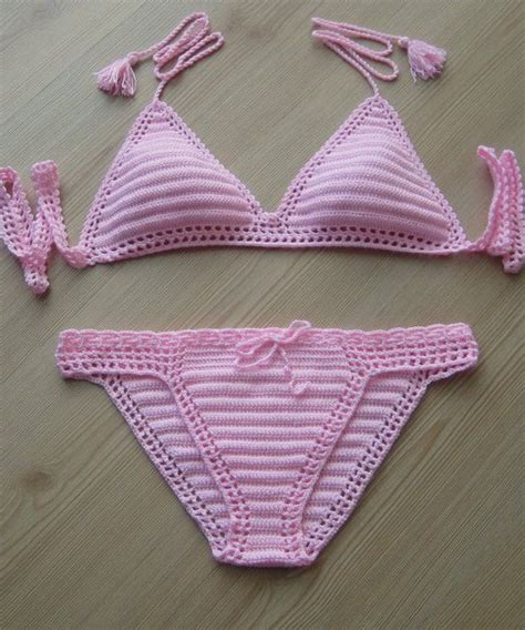 powder pink crochet bikini 1st class materials were made with the mercerized holiday ts for