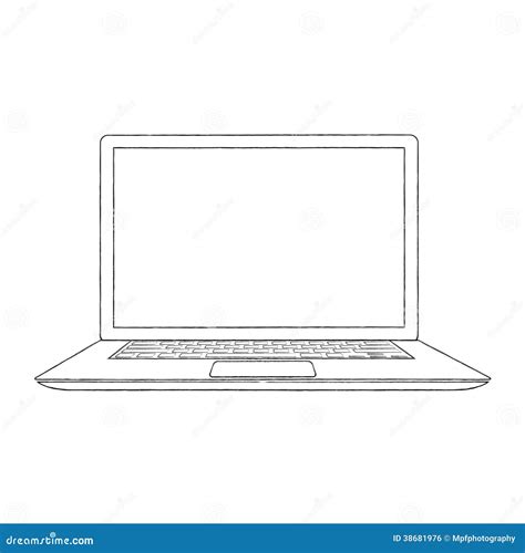 Laptop Vector With Blue Abstract Wallpaper 38722765