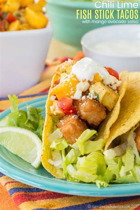 How to make fish tacos with fish sticks. Chili Lime Fish Stick Tacos - easy fish tacos that kids love!