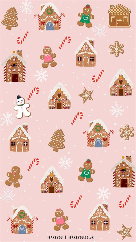 40 Preppy Christmas Wallpaper Ideas Gingerbread Wallpaper I Take You